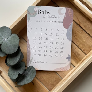 Babycountdown | schwangerschaftscountdown | wir freuen uns auf dich Postkarte A6
