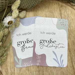 Großer Buder | große Schwester | Geburtsgeschenk | Geschwisterpostkarte | Postkarte