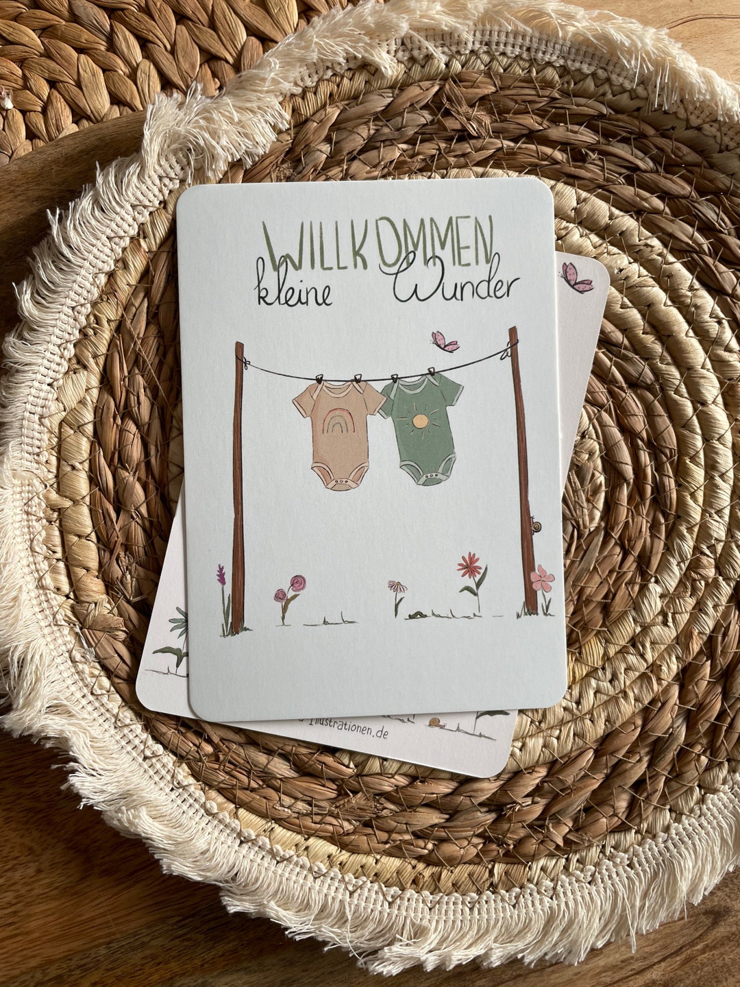 Geburtkarte Zwillinge/ doppeltes Glück / zwillingskarte/ willkommen