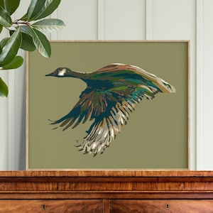 Canada Goose Painting, Hunting Art Print