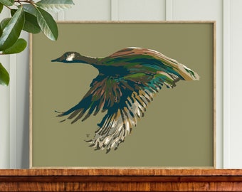 Canada Goose Painting, Hunting Art Print