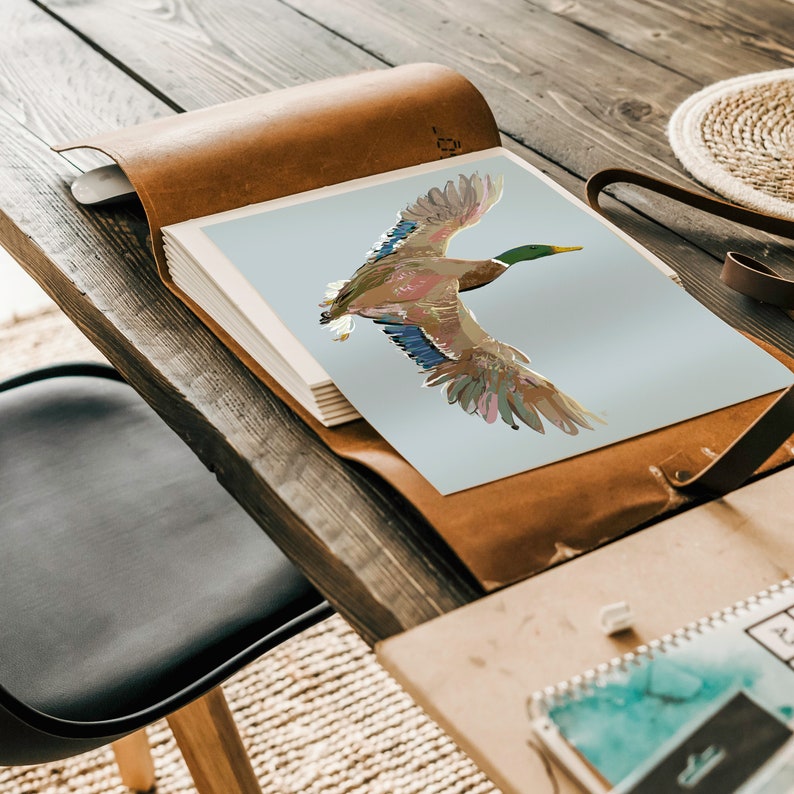 contemporary mallard duck hunting art