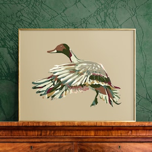 Pintail Duck Painting Print on Tan Background | Gifts for Duck Hunters
