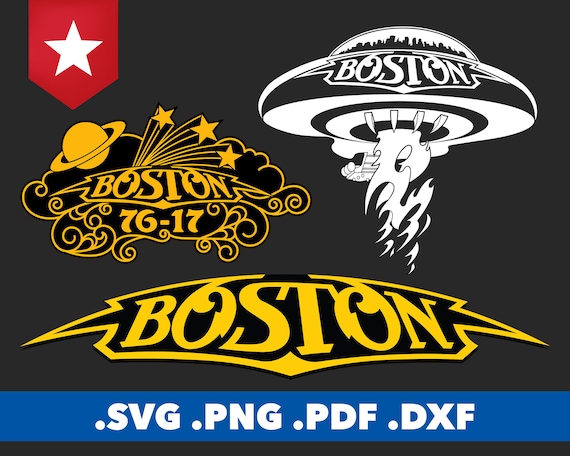 Boston Svg Boston Band Logo Cricut Cut Files Classic Rock Etsy