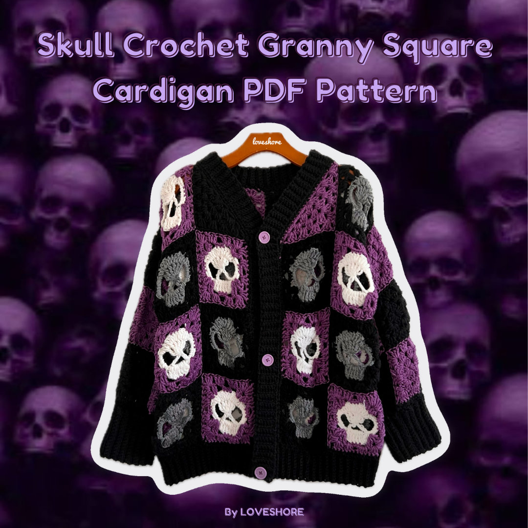 Skull Cardigan - Etsy Skull Cardigan - Etsy