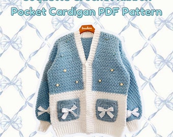 Coquette gehaakt lint zakvest pdf-patroon *DIGITAL DOWNLOAD*