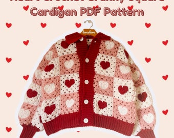 Herz Oma Quadrat Häkeljacke PDF Muster *DIGITAL DOWNLOAD*