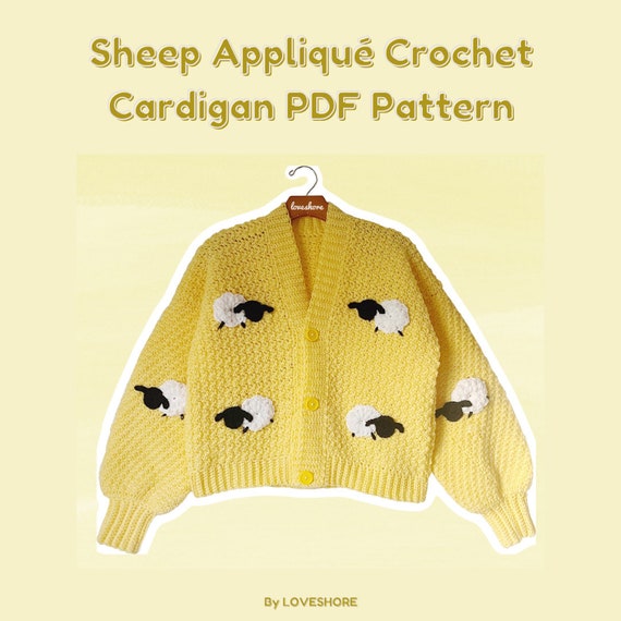 Crochet Sheep Cardigan PDF Pattern *DIGITAL DOWNLOAD*