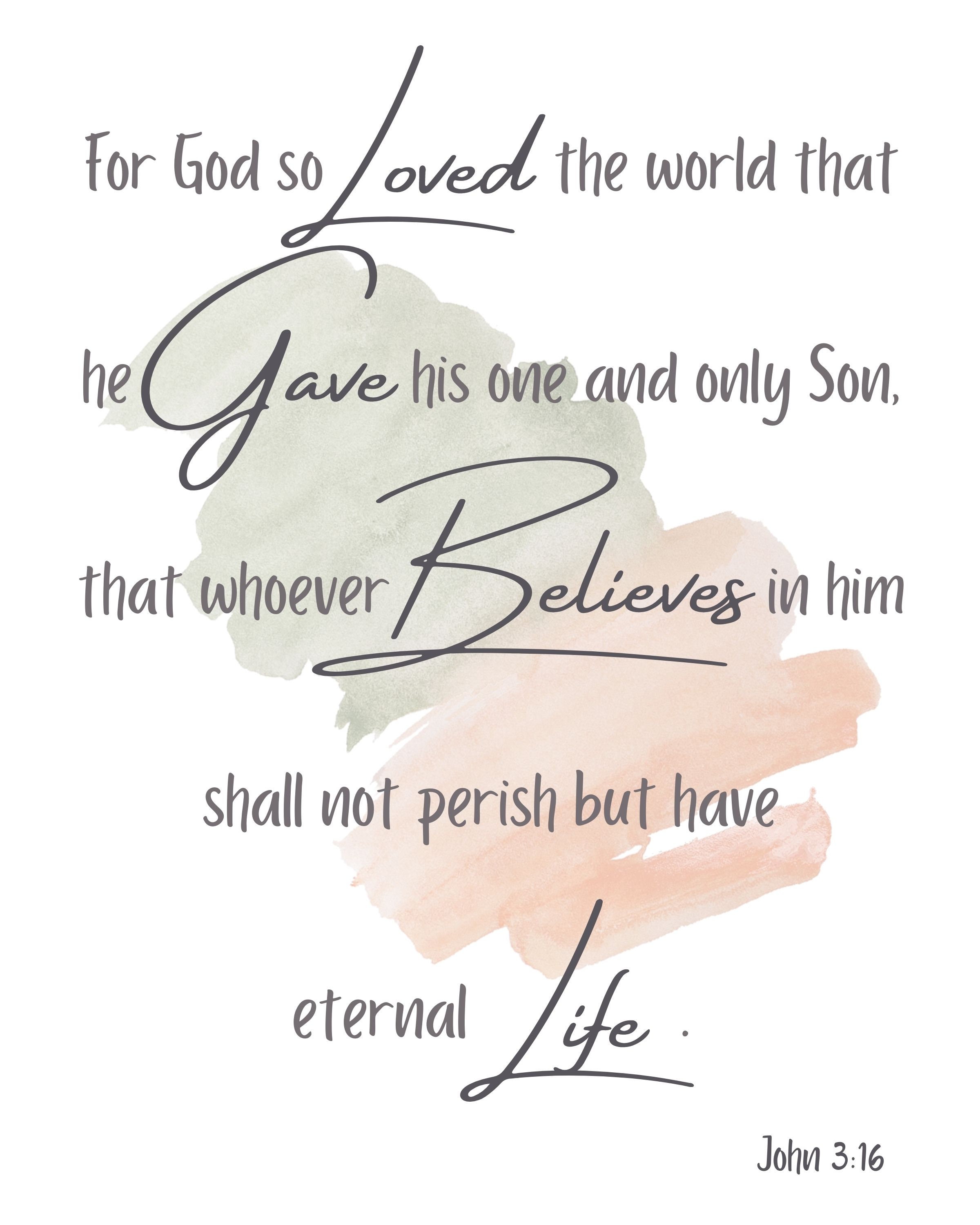 John 3:16 KJV 4K Wallpaper - For God so loved the world, that he gave his  only