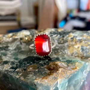 Carnelian ring size 6 1/2