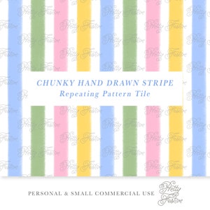 Chunky Bright Pastel Seamless Pattern textured & hand drawn in Spring Pastel Colors Preppy Grand millenial Heirloom, Spring Fabric Print 150