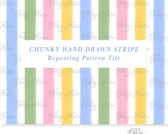 Chunky Bright Pastel Seamless Pattern textured & hand drawn in Spring Pastel Colors Preppy Grand millenial Heirloom, Spring Fabric Print 150