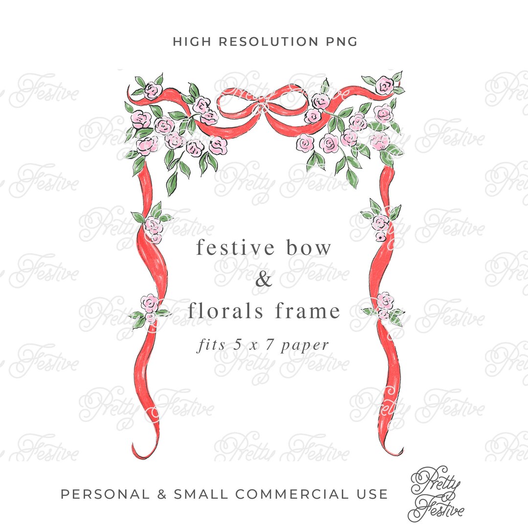 Stripe Christmas Bow Frame