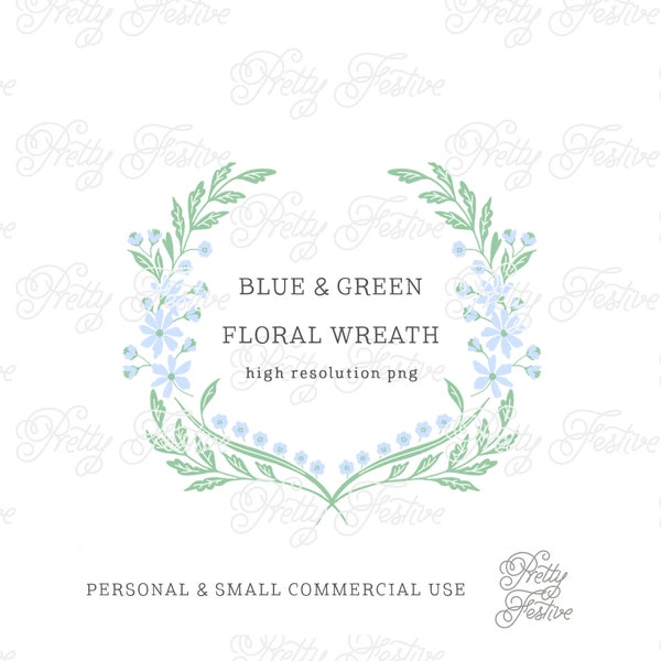 Block Print Floral Wreath Clipart Border Frame for personalized gifts, sublimation prints, invitations, stationery, printable labels 123