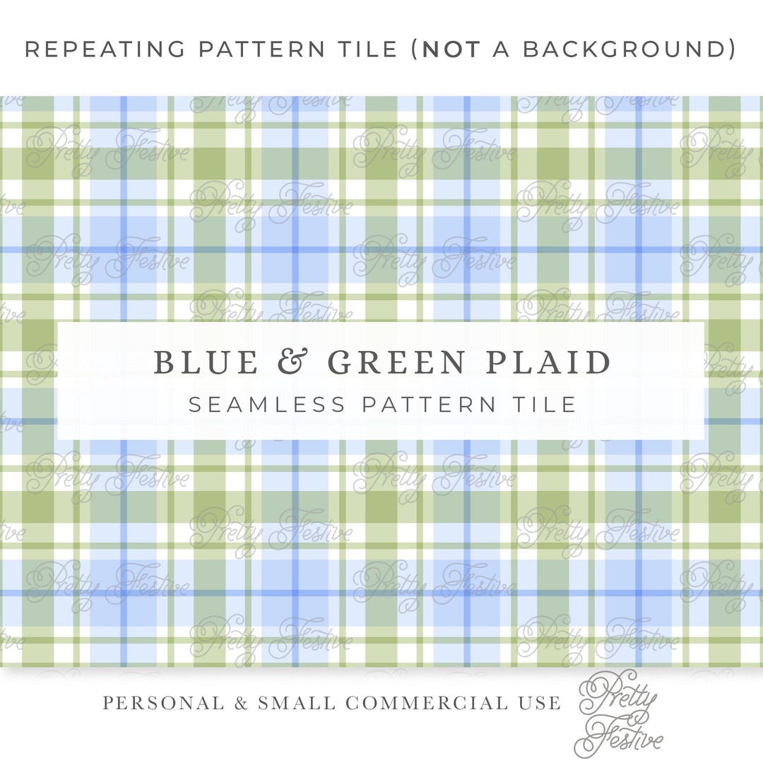 Check Pattern Blue Green Blue Green Gingham Plaid Check Repeating Seamless Pattern, to Co-ord ...