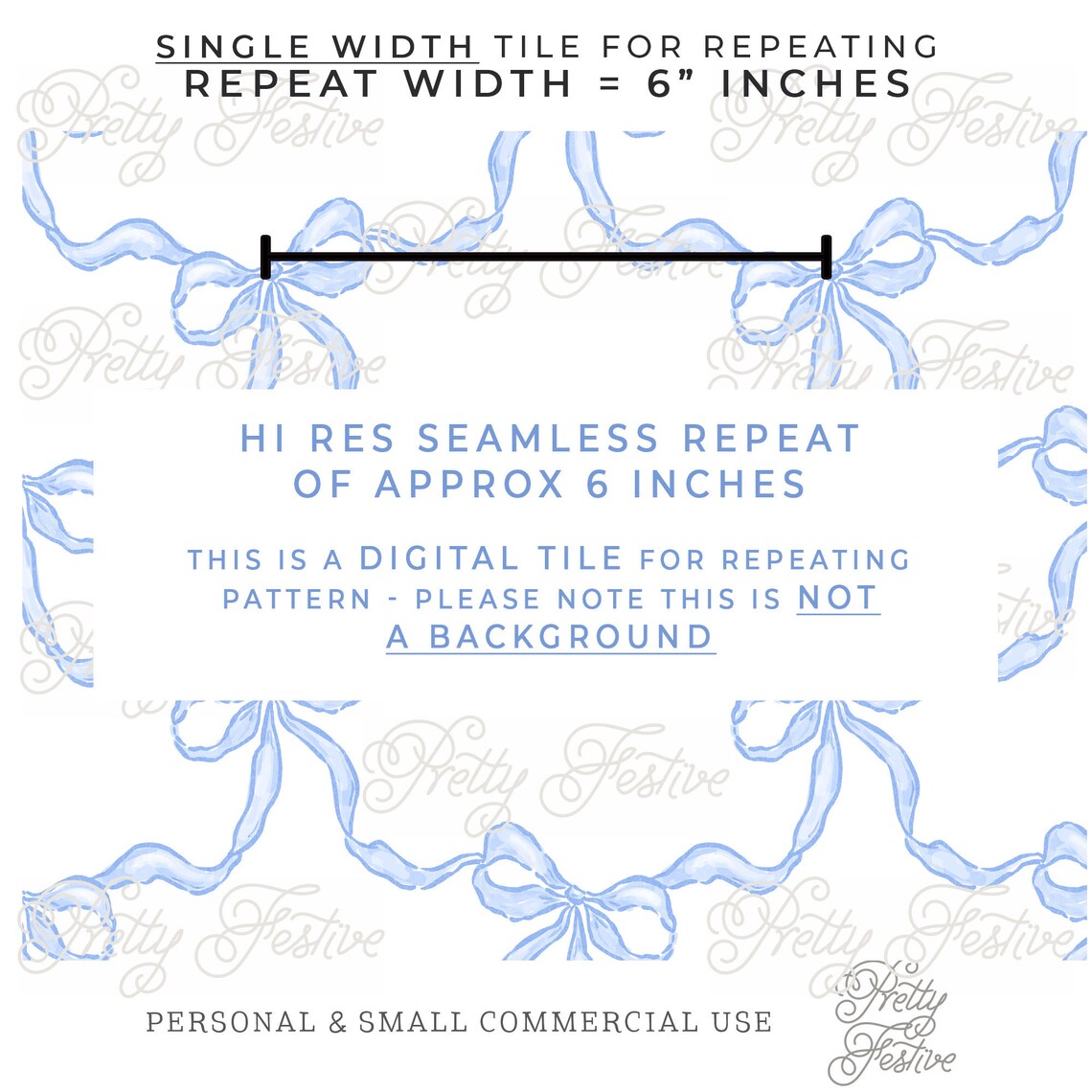 Pastel Blue Bow Trellis Seamless Repeating Pattern Png, Preppy Bow ...