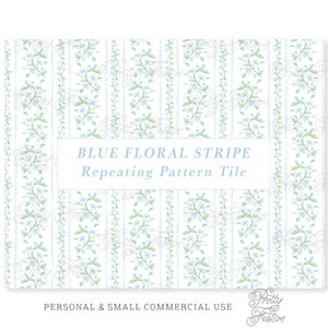 Soft Blue Watercolor Floral Toile Repeating Seamless Pattern Tile Seamless Repeating Pattern Block Print Pattern 081