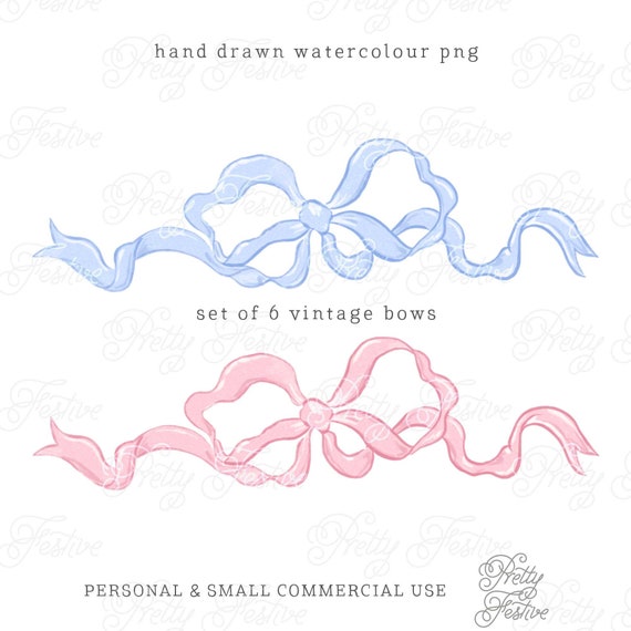 Ribbons and Bows Clip Art, Hand Drawn Bow PNG, Christmas Bow, Gift Bows,  Holiday Bows, Outline for Coloring, for Invitation, Holiday Cards -   Denmark