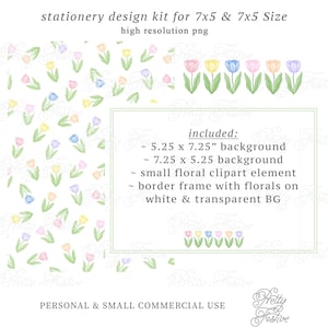 Ditsy Watercolor Floral Stationery Set, Printable Background Papers 7x5, chintz floral digital paper, floral stationery, grandmillennial 179