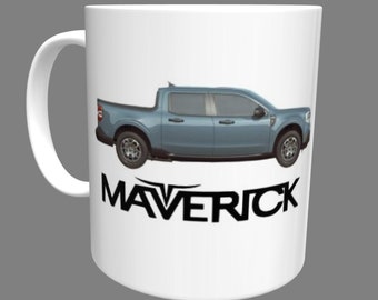 Ford Maverick Classic Outline Ladies T-Shirt - 100% Cotton Heavyweight Shirt, Royal Blue, Sizes S-XXL - View #4
