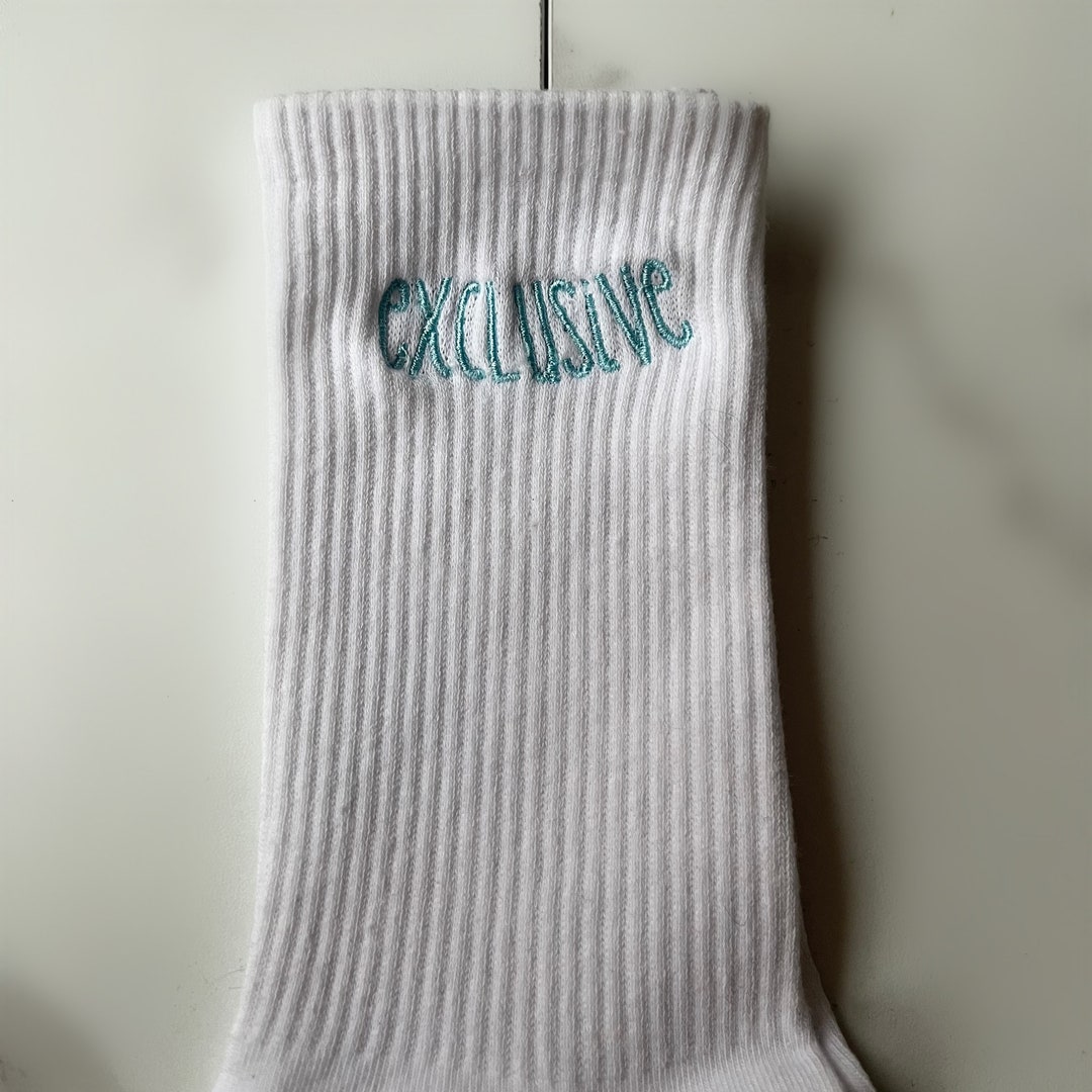 Custom Name Socks, Crew Socks, Personalized Socks, Custom Embroidered