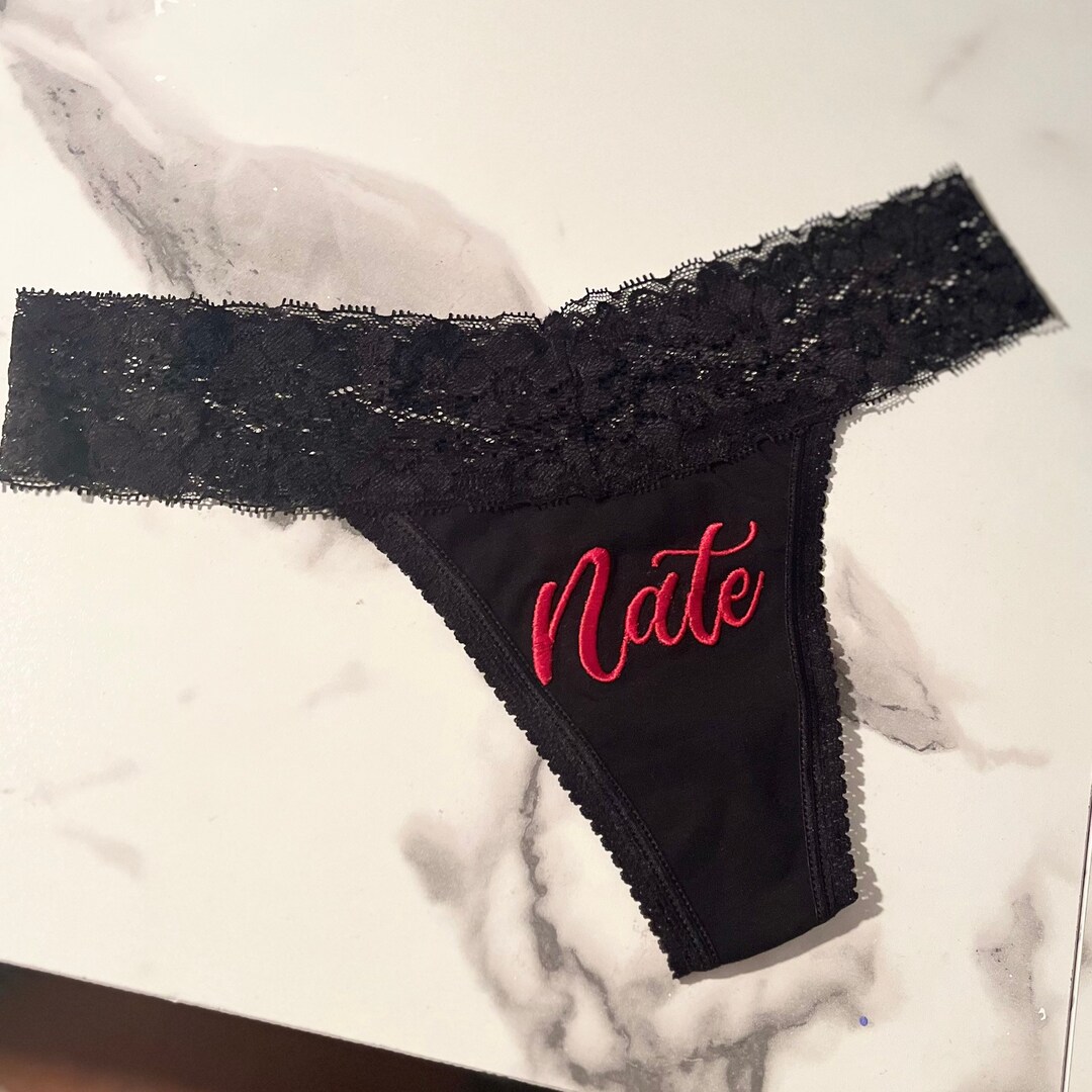 custom-name-thong-personalized-lace-thong-bridal-lace-thong-etsy