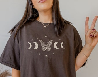 Butterfly Top Fairycore Clothing Celestial Shirt Mystical Shirt Grunge Fairycore Clothing Fairycore Grunge Clothing Light Academia Clothing