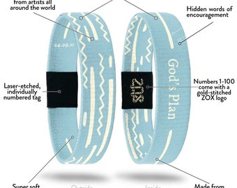 God's Plan - ZOX Elastic Bracelets - Bible Verse, Christian, Jesus, Church, Uplifting and Motivating Stretch Wristbands, Reversible