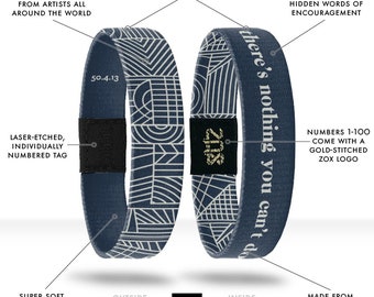 There's Nothing You Can't Do - Faith Based ZOX Elastic Bracelets - Uplifting and Motivating Stretch Wristbands, Christian Accessory