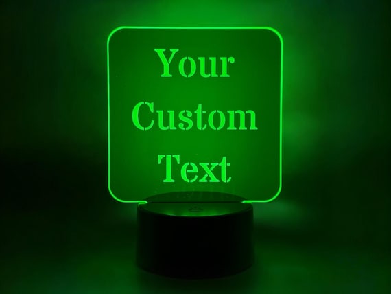 Custom LED Acrylic Sign with Remote – Personalized Light Up Night Light, Wedding Table Numbers, Business Logo Sign, USB or Battery Powered