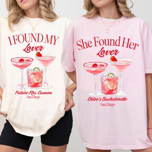 She Found her Lover Bachelorette Shirts, Custom Bachelorette Party Shirts, Luxury Bach Merch, Bachelorette Cocktail Club, Bridal Party Gifts