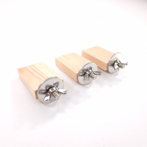 Hamster Mouse Gerbil 3pk/6pk Shelves Ledges Stairs Platforms Kiln Dried Pine Wood Cage Accessory Toy