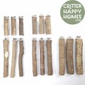 Various Size Natural Wood Perch for Bird Budgie Cockatiel Parrot Stainless Steel Fixings Pet Shop Bought Wood