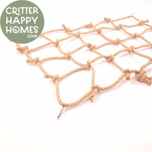 Natural Jute Rope Net 50 x 30 cm Cage Accessory Climbing Net for Bird Budgie Cockatiel Parrot