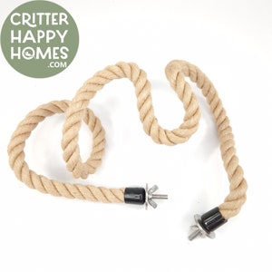 Various Length Natural Jute Rope Bendy Perch Walkway 1.4 cm Diameter for Bird Budgie Cockatiel Parrot