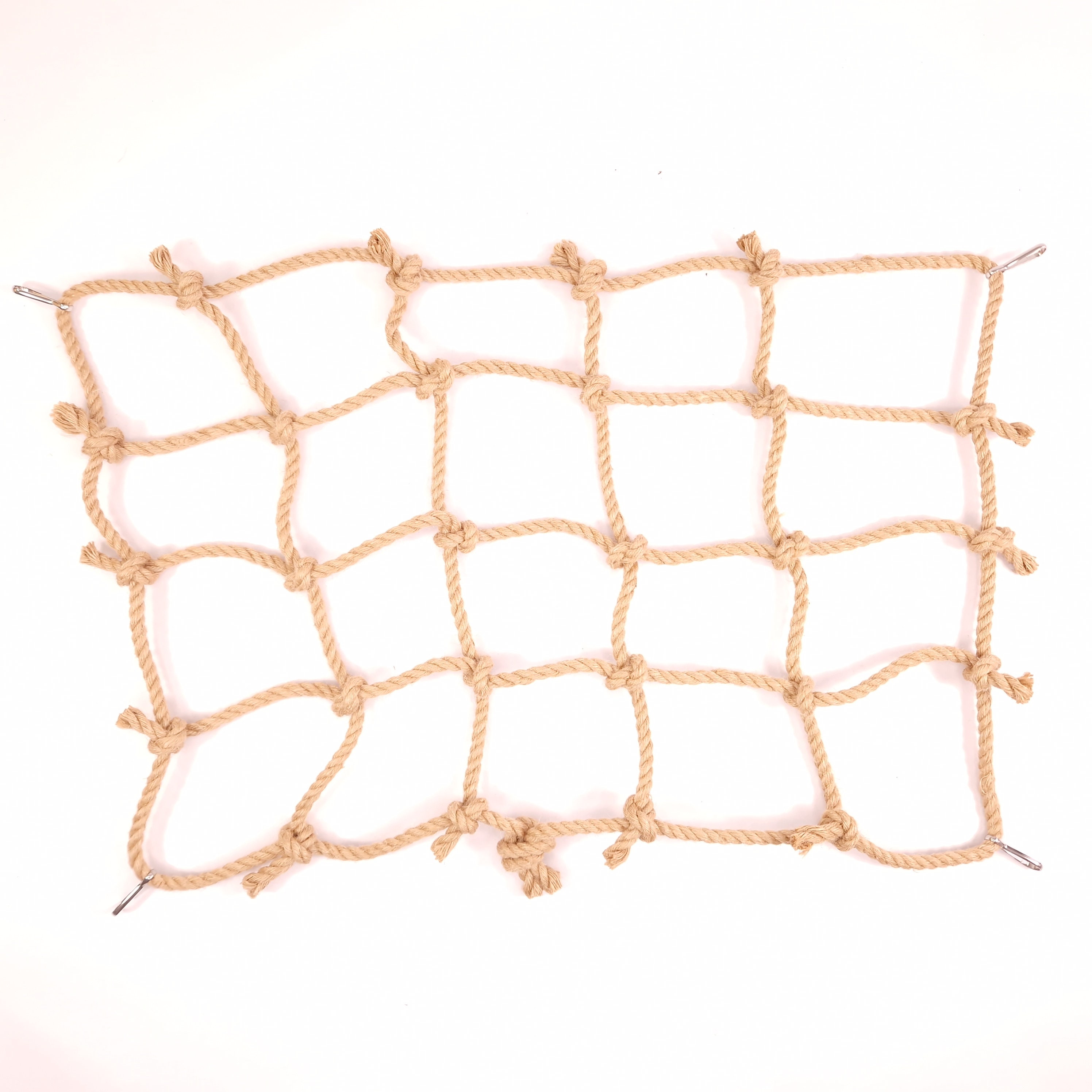 Jump Rope Net Natural Jute Rope Net 50 X 30cm Cage Accessory Climbing Net Fall ...