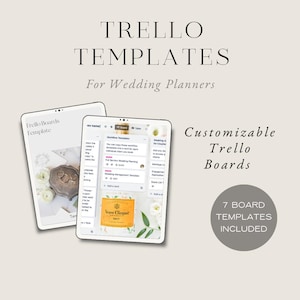 Trello Vorlagen für Hochzeitsplaner, Trello Boards, Hochzeitsplaner