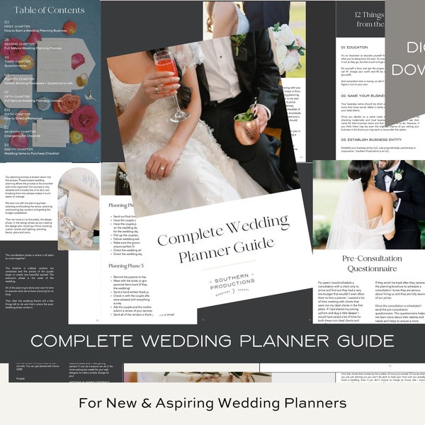 Wedding Planner Book, Wedding Planner Process, Wedding Planner Guide, How to Start a Wedding Planning Business, Digital Download