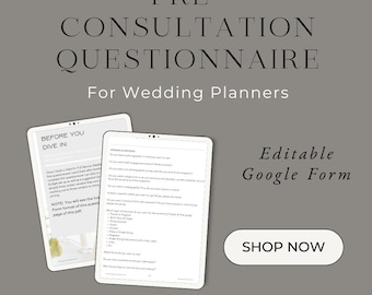 Client Intake Questionnaire for Wedding Planners