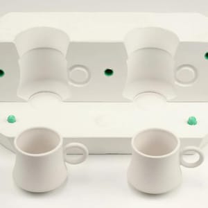 Plaster Mold for Slip Cast Coffee Mug: Ceramic DIY (150ml)