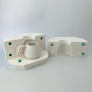 Plaster Coffee Mug Mold: Slip Casting Ceramic Mould, 140ml