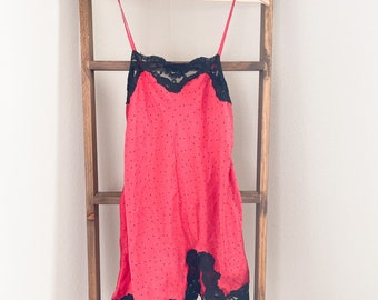 Victoria's Secret Gold Label Silk Red Slip Dress