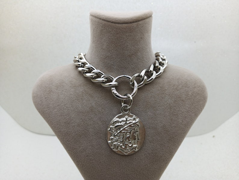 Chain Necklace With Roman Empire, Coin Pendant, Ancient Rome, Handmade ...