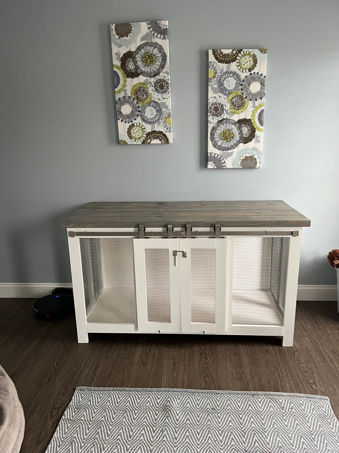 Single Dog Kennel Barn Doors Etsy