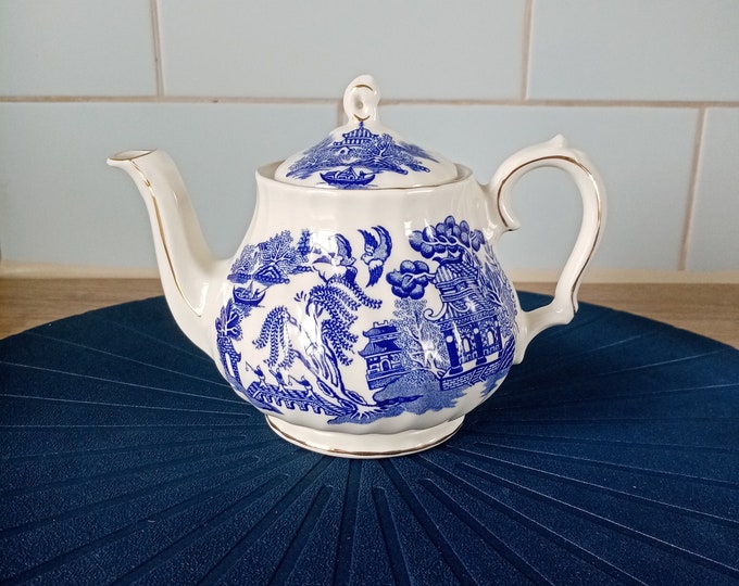 Sadler England Blue Willow Small Tea Pot Etsy