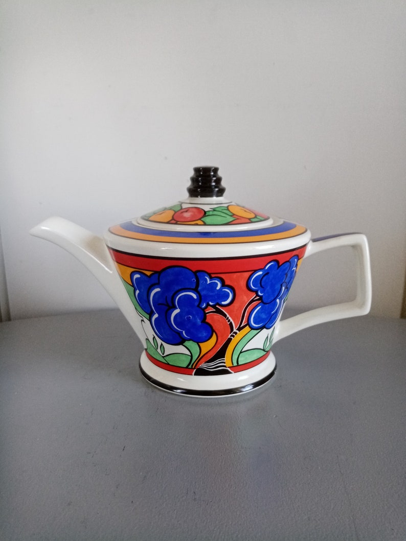 Sadler Clarice Cliff Inspired Art Deco Teapot 700ml Etsy