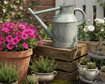 Beautiful late XIXth - early XXth century French Watering Can