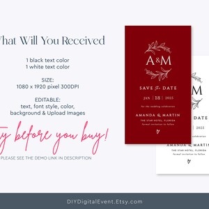 Electronic Save the Date Template, Editable Save the Date Invitation ...