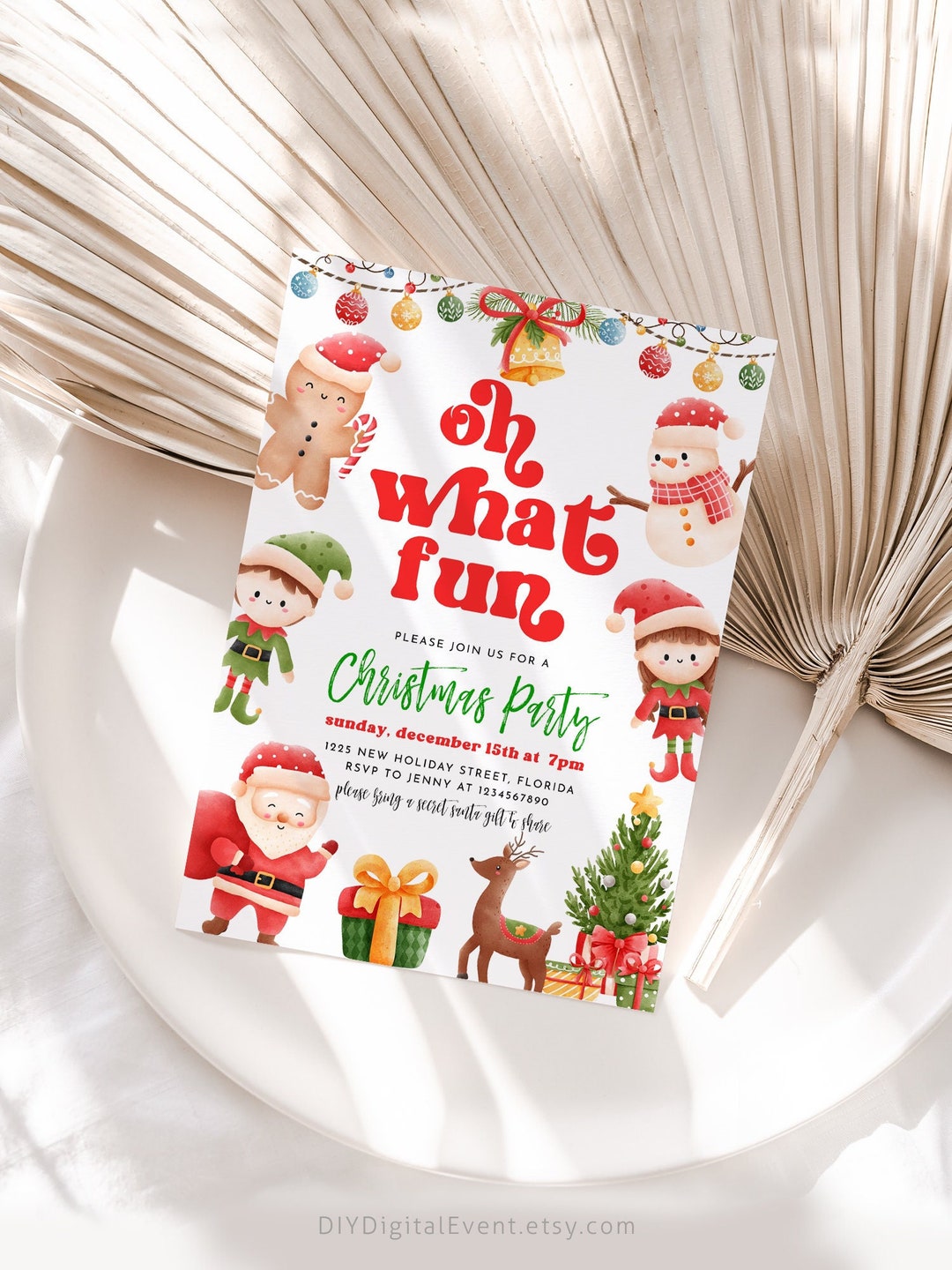 Christmas Party Invitation Printable Kids Christmas Party Invite ...