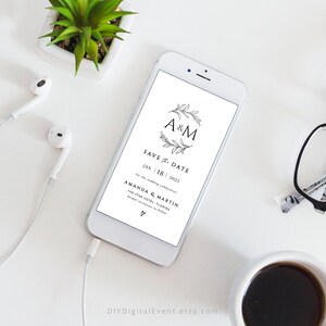 Electronic Save the Date Template, Editable Save the Date Invitation ...